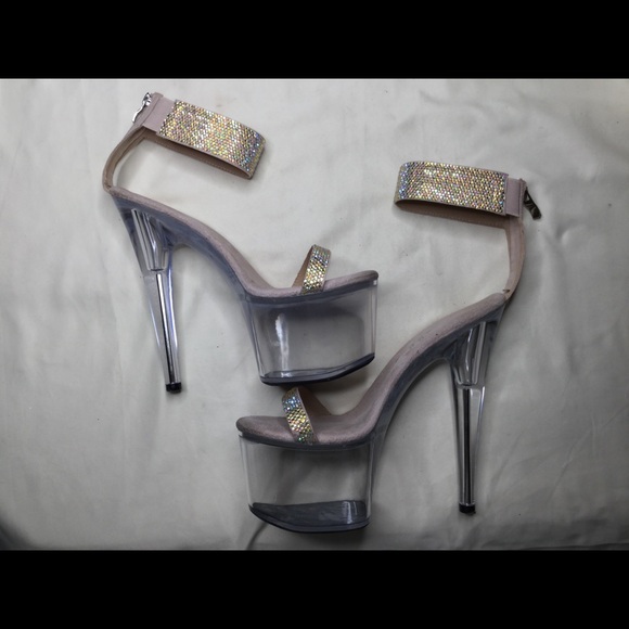 Ellie Anika Rhinestone Platform Stiletto Heels 9 - Picture 9 of 16